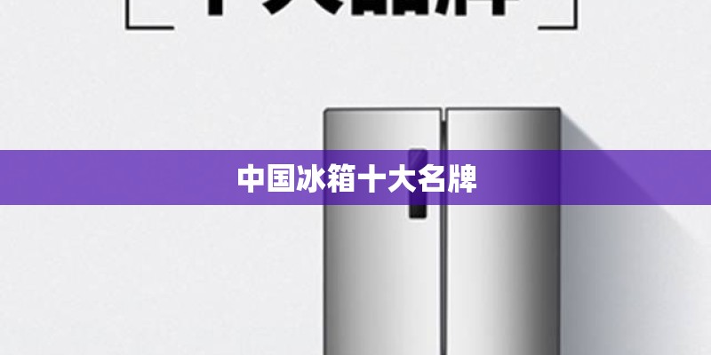 中国冰箱十大名牌