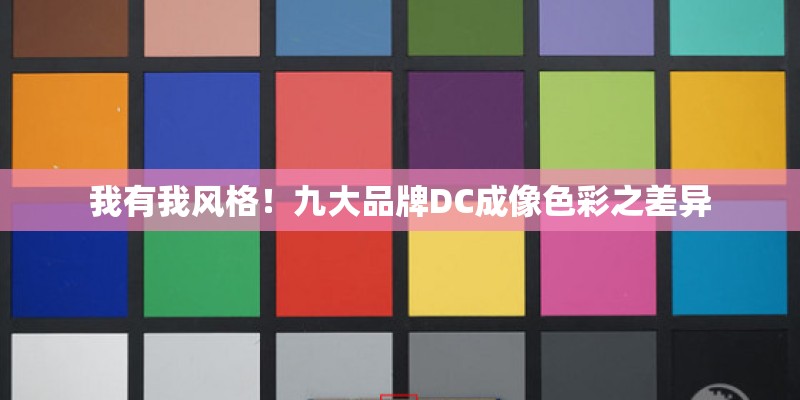 我有我风格！九大品牌DC成像色彩之差异